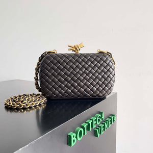 Bottega Veneta BV 776662V01D11019 Knot with Chain Dark Brown - Default Title - View 1