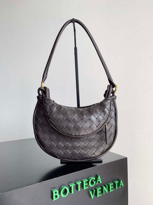 Bottega Veneta BV 776764 Small Gemelli Dark Brown - Default Title - View 1