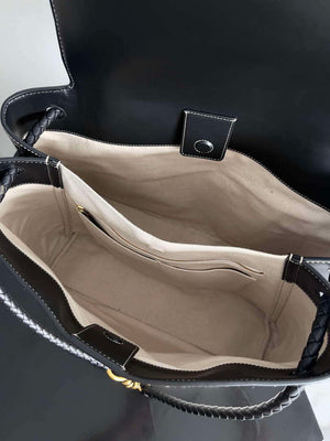 Bottega Veneta BV 796417 Large Andiamo Backpack Black& Beige Gold - Default Title - View 9