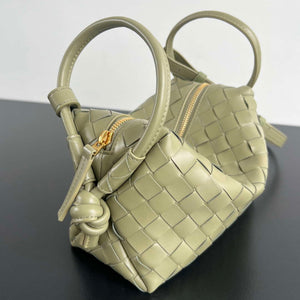 Bottega Veneta BV 796615 Mini Loop intrecciato leather cross-body bag Lemon Green - Default Title - View 2