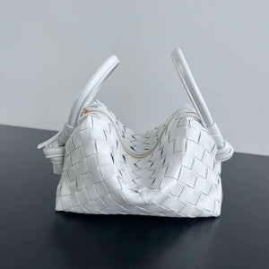Bottega Veneta BV 796615 Mini Loop intrecciato leather cross-body bag White - Default Title - View 1