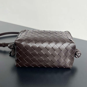 Bottega Veneta BV 796615 Mini Loop intrecciato leather cross-body bag Dark Brown - Default Title - View 3
