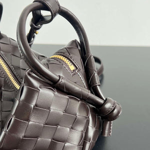 Bottega Veneta BV 796615 Mini Loop intrecciato leather cross-body bag Dark Brown - Default Title - View 4