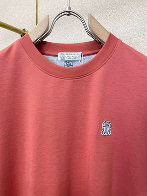 Brunello Cucinelli 262M0B137427 Cotton jersey crew neck T-shirt with faux-layering Bc1014 - Dark Blue / 48--M - View 6