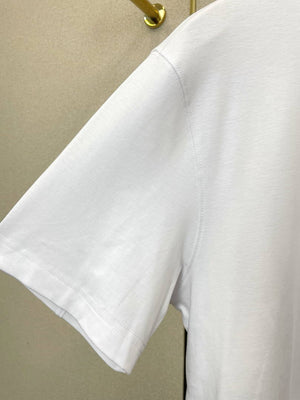 Brunello Cucinelli 262M0B137427 Cotton jersey crew neck T-shirt with faux-layering Bc1010 - White / 48--M - View 9