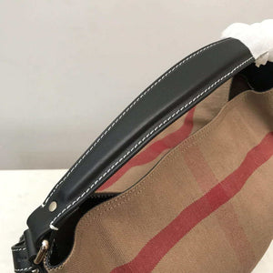 Burberry 39457261 Ashby Black Canvas Hobo Bag - Default Title - View 5