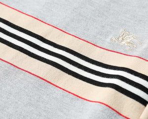 Burberry Men's 80636341 Embroidered Oak Leaf Crest Wool Sweater B70020 - M / Gray - View 8