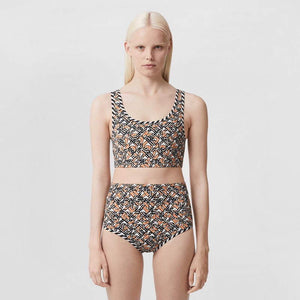 Burberry Monogram Print Stretch Nylon Bikini 80563731 - S - View 2