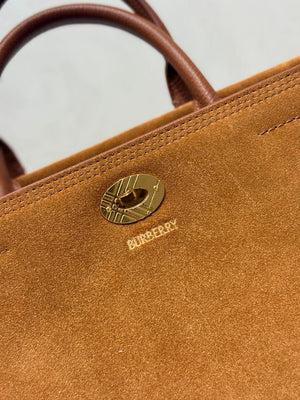 Burberry Small Cotswolds Tote 81113441 Bag Brown Suede - Default Title - View 3