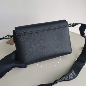 Burberry Vintage Check and Leather Note Crossbody Bag in Black - Default Title - View 6