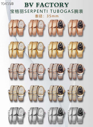 Bvlgari 103434 Serpenti Tubogas watch rose gold steel Black - Black - View 9