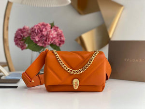 Bvlgari 291087 Serpenti Cabochon Crossbody Bag Orange - Default Title - View 1