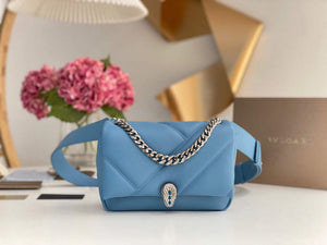 Bvlgari 291087 Serpenti Cabochon Crossbody Bag Blue - Default Title - View 1
