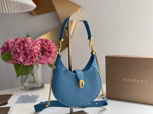 Bvlgari 291632 Small Serpenti Ellipse Crossbody Bag Blue - Default Title - View 3