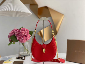 Bvlgari 291632 Small Serpenti Ellipse Crossbody Bag Red - Default Title - View 1