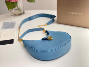 Bvlgari 291640 Serpenti Ellipse Shoulder Bag Blue - Default Title - View 5