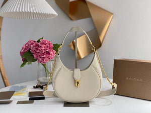 Bvlgari 291640 Serpenti Ellipse Shoulder Bag Lvory - Default Title - View 1