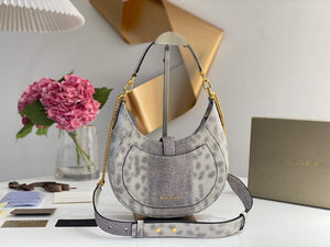 Bvlgari 291640 Serpenti Ellipse Shoulder Bag Gray - Default Title - View 7