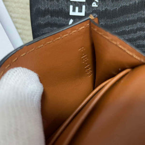 Celine 10I583 Card Holder With Flap Triomphe In Triomphe Canvas Tan - Default Title - View 17