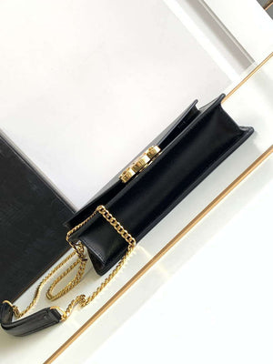 Celine 10J733 CUIR TRIOMPHE Calfskin leather WOC Black - Default Title - View 5