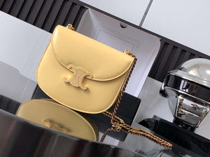 Celine 110413 TEEN BESACE TRIOMPHE CLEA IN SHINY CALFSKIN Yellow - Default Title - View 1