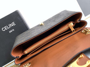 Celine 115853 Medium Celine Victoire Bag In Supple Calfskin Tan Gold - Default Title - View 9