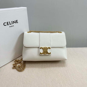 Celine 115853 Medium Celine Victoire Bag In Supple Calfskin White Gold - Default Title - View 1