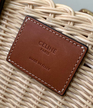 Celine 116572FWE.02NT Teen Couffin In Wicker And Natural Calfskin - Default Title - View 8