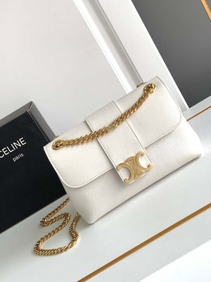 Celine 116593 Teen Celine Victoire Bag In Supple Calfskin Find In Store White - Default Title - View 1