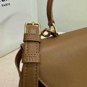 Celine 117523FXK MEDIUM NINO BAG IN SUPPLE GRAINED CALFSKIN Brown - Default Title - View 6