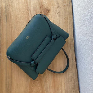 Celine 189103 Mini Belt Bag In Grained Calfskin 189153 Dark Green - 20cm - View 4