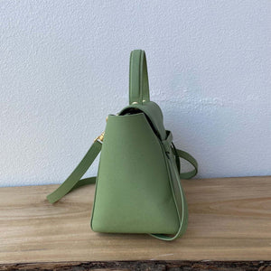 Celine 189103 Mini Belt Bag In Grained Calfskin 189153 Green - 20cm - View 3