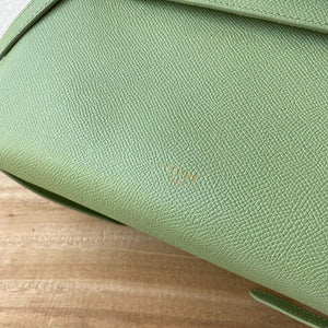 Celine 189103 Mini Belt Bag In Grained Calfskin 189153 Green - 20cm - View 6