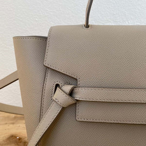 Celine 189103 Mini Belt Bag In Grained Calfskin 189153 Elephant gray - 20cm - View 5