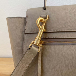 Celine 189103 Mini Belt Bag In Grained Calfskin 189153 Elephant gray - 20cm - View 6