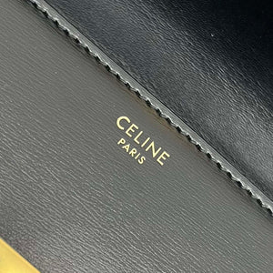 Celine 197992 Chain Shoulder Bag Claude In Triomphe Canvas Black - Default Title - View 7