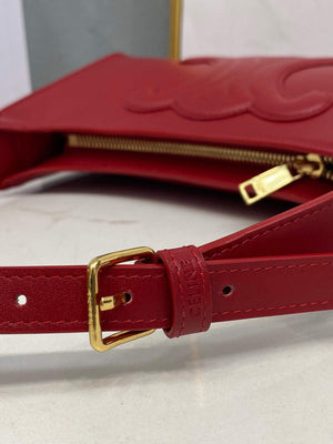 Celine 198153 Shoulder Bag Cuir Triomphe in Smooth Calfskin Red - Default Title - View 6