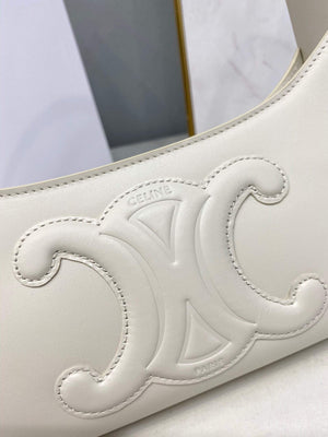 Celine 198153 Shoulder Bag Cuir Triomphe in Smooth Calfskin White - Default Title - View 5