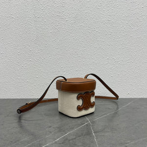 Celine 199263 SMALL BOX cuir triomphe in Smooth Calfskin beige tan - Default Title - View 2