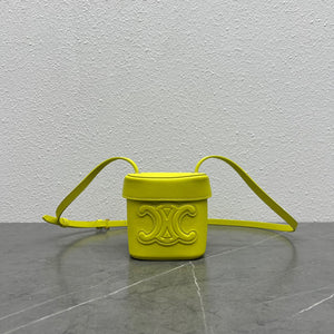 Celine 199263 SMALL BOX cuir triomphe in Smooth Calfskin Yellow - Default Title - View 1
