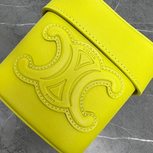 Celine 199263 SMALL BOX cuir triomphe in Smooth Calfskin Yellow - Default Title - View 5