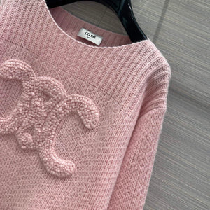 Celine 2AC99309T Boat Neck Triomphe Sweater C99068 - S - View 3