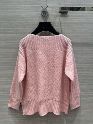 Celine 2AC99309T Boat Neck Triomphe Sweater C99068 - S - View 8