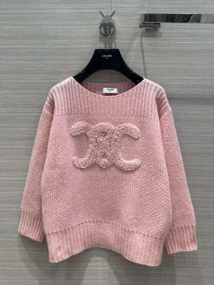 Celine 2AC99309T Boat Neck Triomphe Sweater C99068 - S - View 1