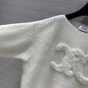 Celine 2AC99309T Boat Neck Triomphe Sweater C99069 - S - View 4