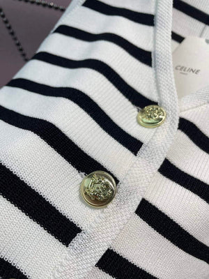 Celine 2AJ72570P Women's Gilet in mariniere striped C88100 - S - View 4