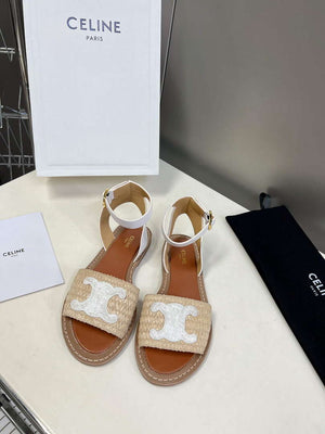 Celine 352402248C Women's Lympia Flat Strap Sandals C22480 - 35 - View 1