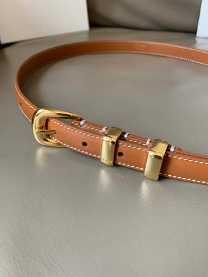 Celine 45BAE3A01 Small Western Belt In Natural Calfskin Tan 1.8 CM C12004 - 75--(90CM) - View 7