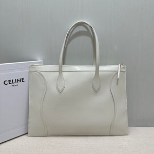 CELINE FLAT LUGGAGE IN GLOSSY CALFSKIN 123963GW4 White - Default Title - View 2