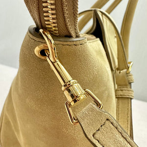 Celine L100E3GW2 MEDIUM NEW LUGGAGE IN SUPPLE Suede 123693 Apricot - Default Title - View 9